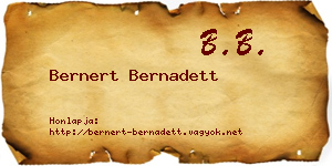Bernert Bernadett névjegykártya