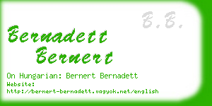 bernadett bernert business card